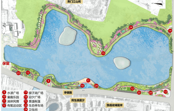 總面積2350畝,其中水域面積1718畝,可規劃面積632畝.