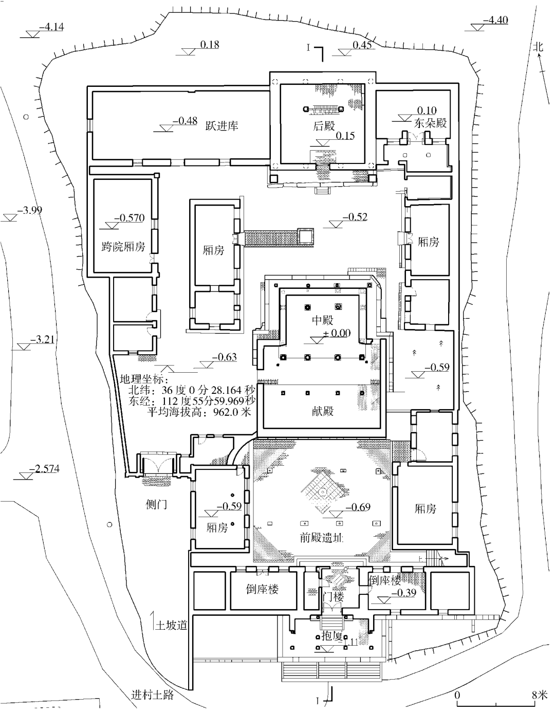 寺庙建筑布局平面图图片