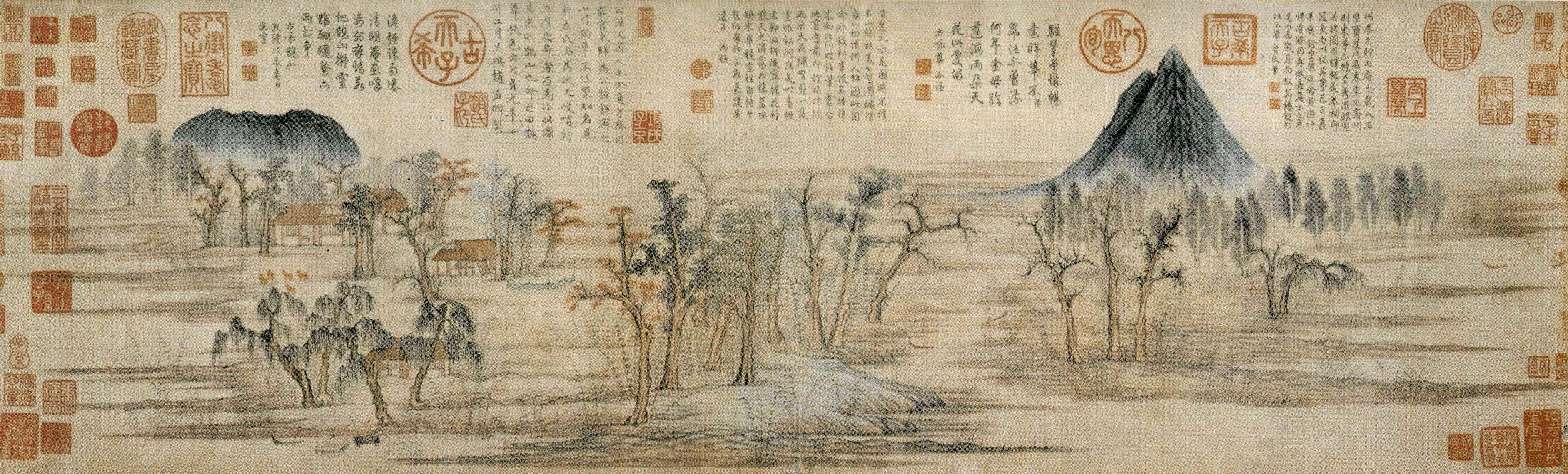 还有元代赵孟頫的一幅《鹊华秋色图》,自诞生之日起,就成为和济南有关