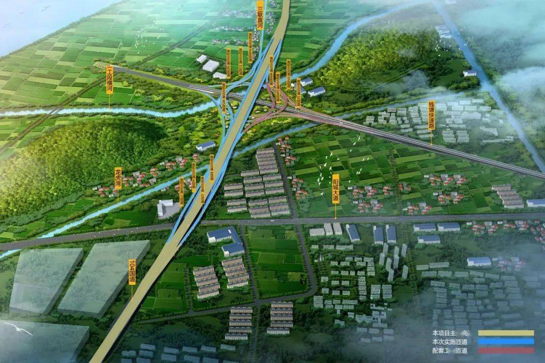 104国道杭州河庄至衙前段工程(萧山段)一阶段全面开工!