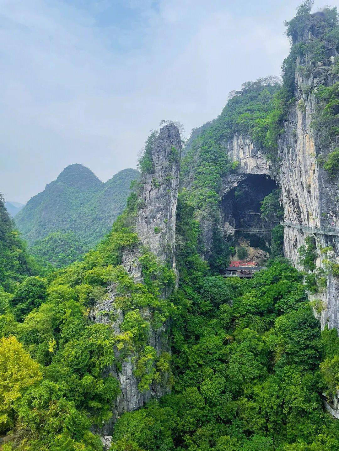 看得见山,望得到水,觅得到乡愁,这里是融安_石门_瀑布_景区