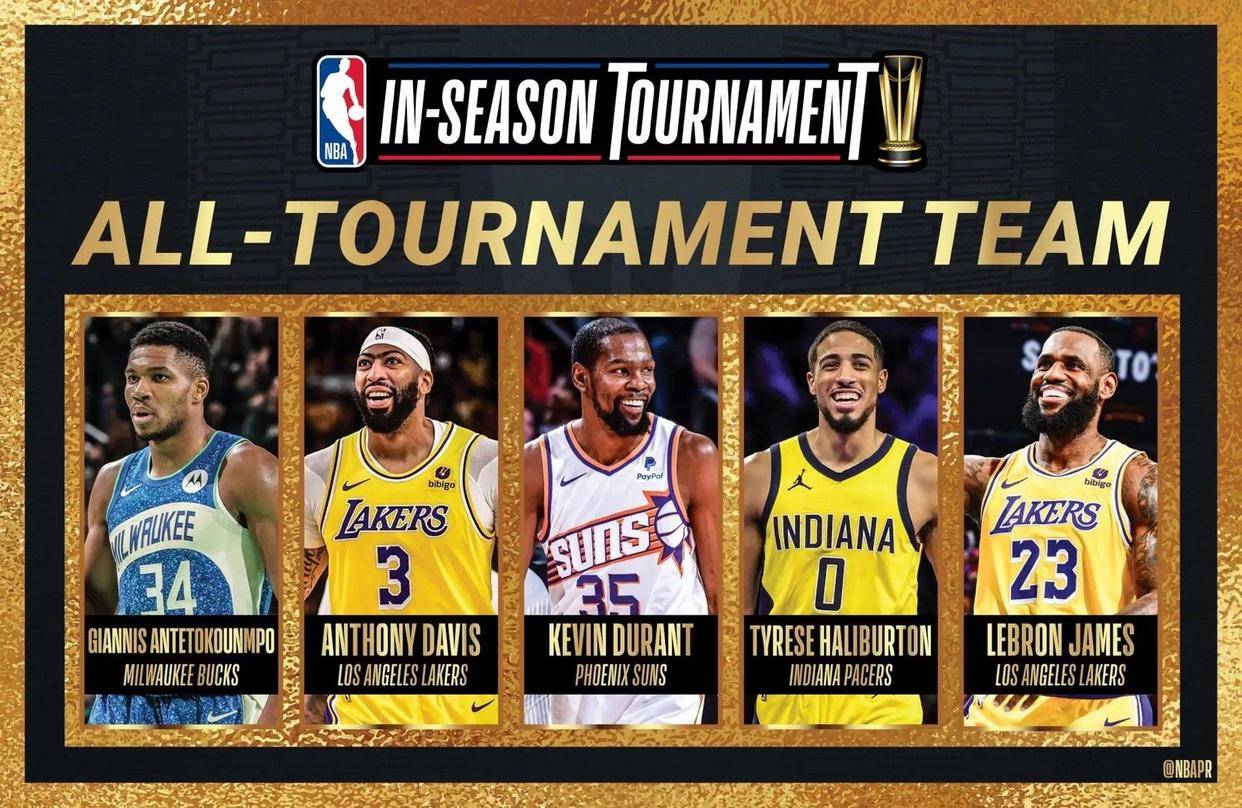 nba季中锦标赛最佳阵容出炉 詹姆斯哈利伯顿领衔_官方_湖人_阿德托