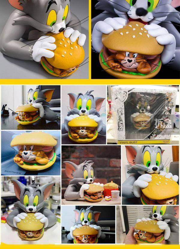 soap studio 猫和老鼠 动画正版授权汉堡半胸像 潮玩手办_官方_产品