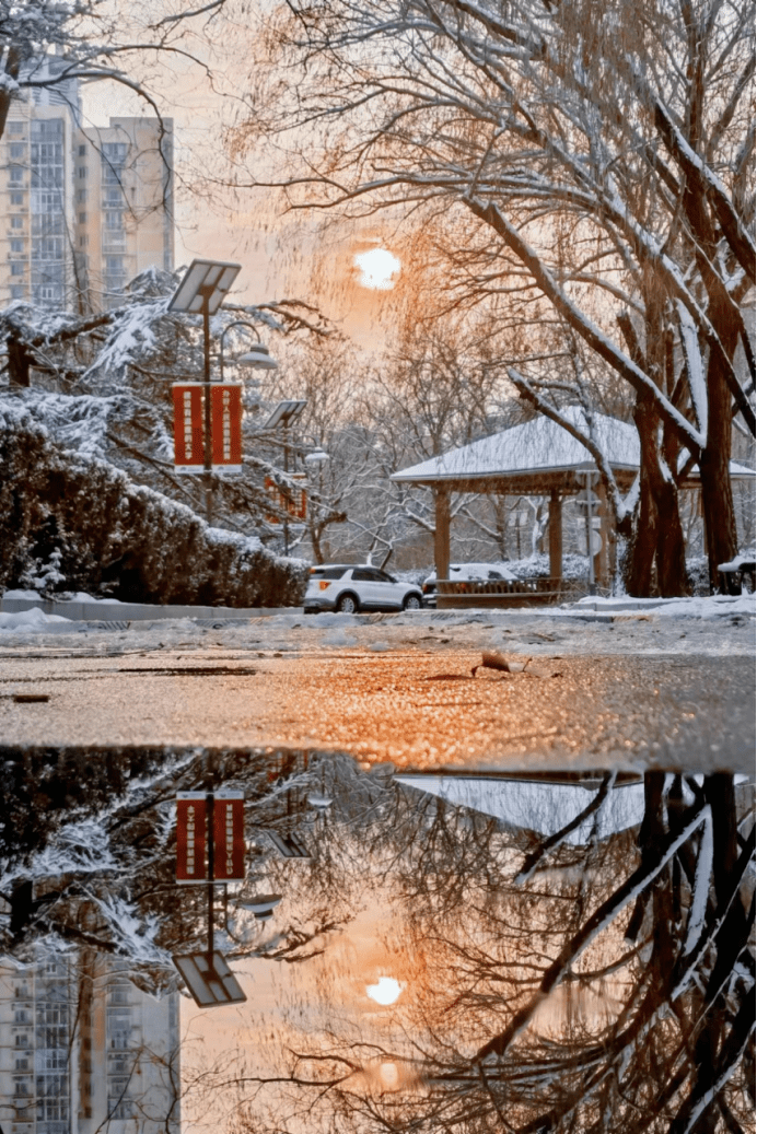 吉林工商学院雪景图片