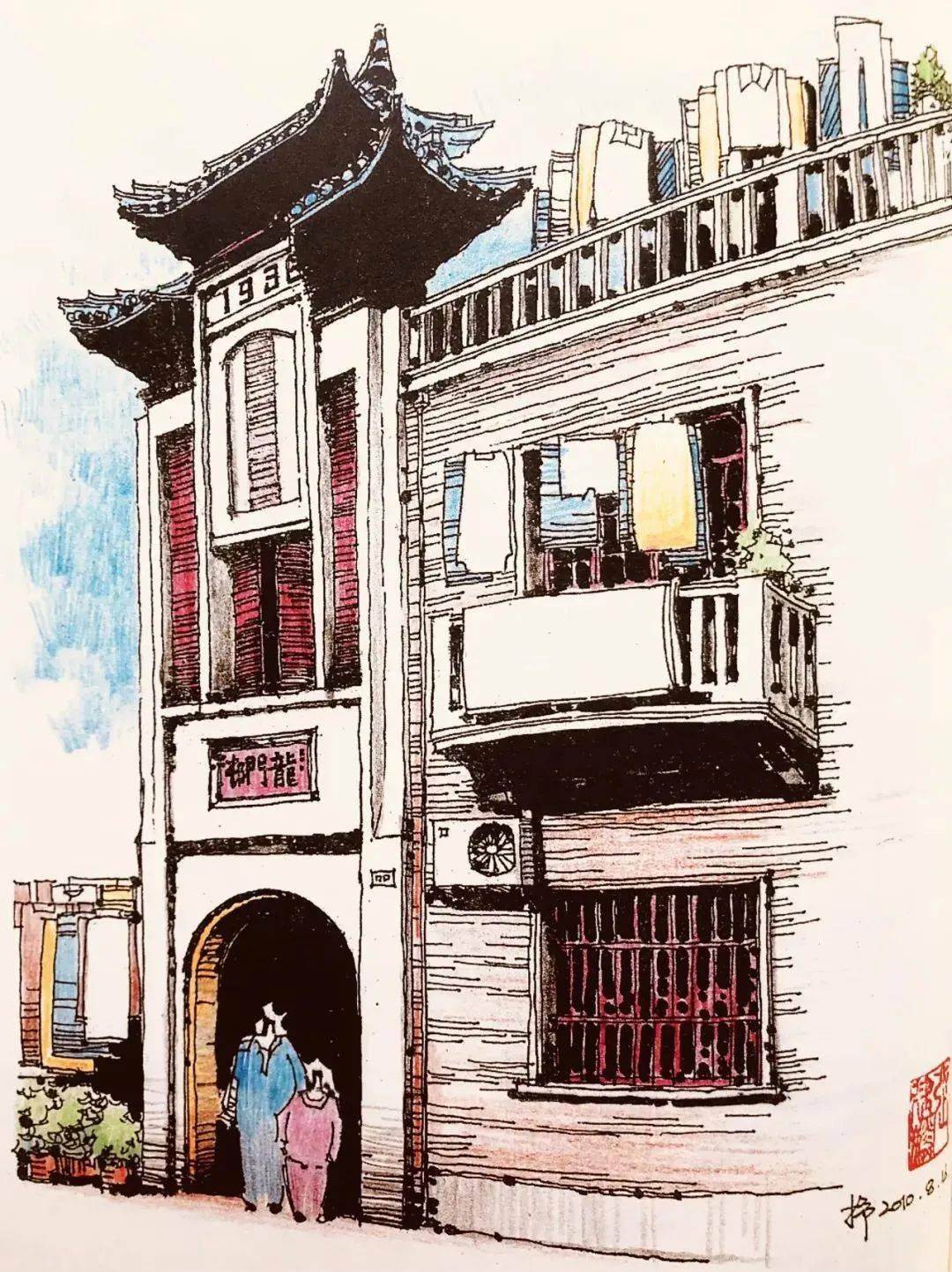 画里的"弄堂口",带你寻找儿时记忆_上海_石库门_南路